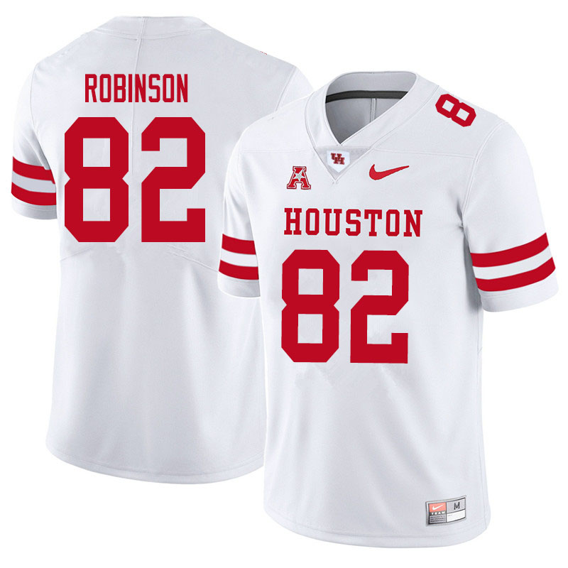 Men #83 Dylan Robinson Houston Cougars College Football Jerseys Sale-White - Click Image to Close